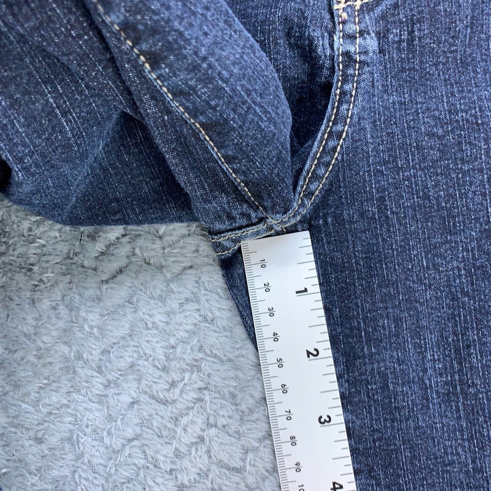 NYDJ Jeans Women's Size 10 Dark Blue Bootcut Lift Tuck USA Made Stretch 30x32 - Picture 9 of 16